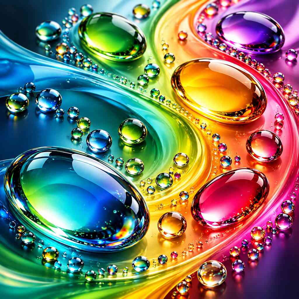 Colorful raindrops — AB Diamond Painting Kit design