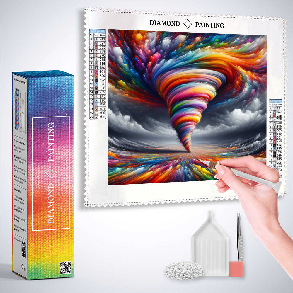 Color whirl of passion — Diamond Painting Kit, product view 3