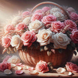 A Basket of Roses — Diamond Painting Kit design