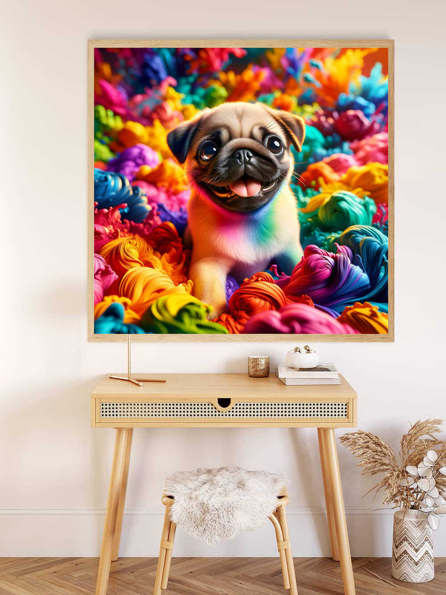 Color dreams of a puppy — Diamond Painting Kit, product view 2