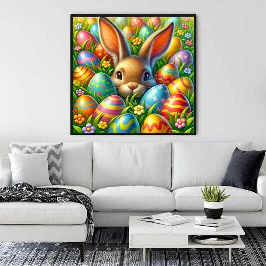 Hidden Easter Bunny — Diamond Painting Kit, product view 2