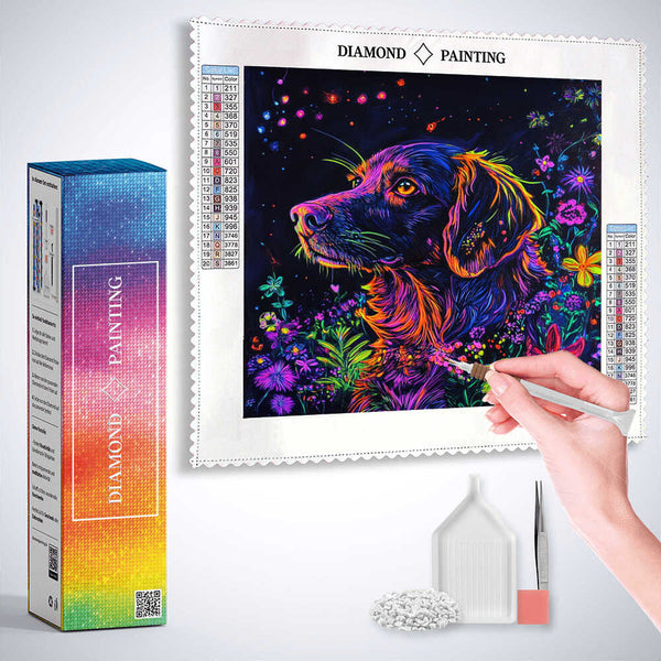 A Dog's Luminous Dreams — Diamond Painting Kit, product view 3