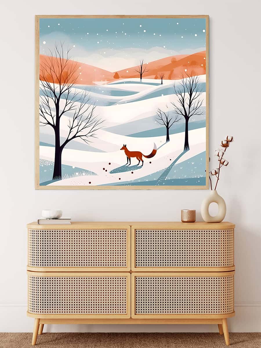Fox in the snow (DP-2988) — Diamond Painting Kit, product view 3