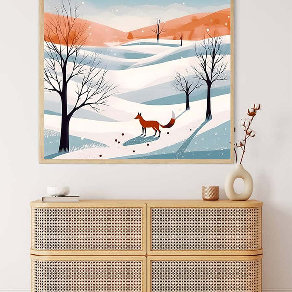 Fox in the snow (DP-2988) — Diamond Painting Kit, product view 3