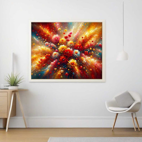 A Colorful Play of Flowers — Diamond Painting Kit, product view 2