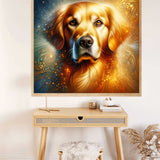 Golden Retriever Portrait — Diamond Painting Kit, product view 2