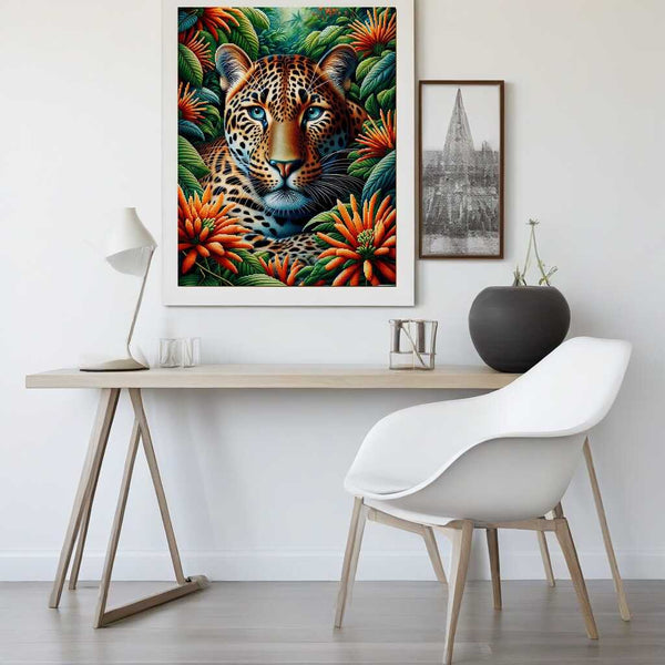 Leopard covering himself — Diamond Painting Kit, product view 2