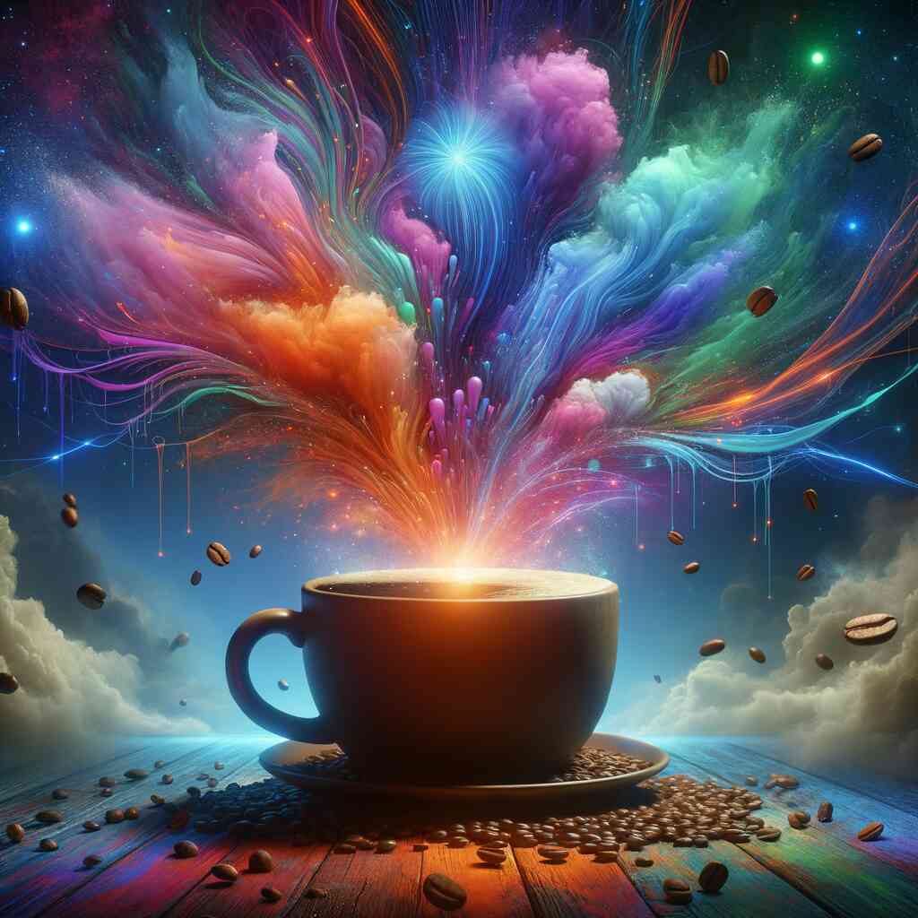 A Taste of Cosmic Coffee — Diamond Painting Kit design