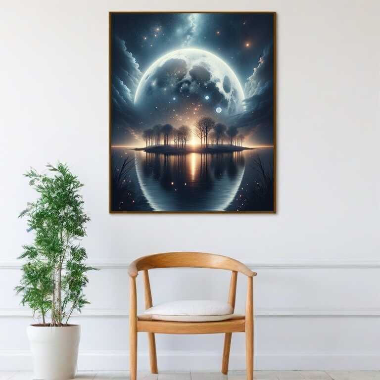 Giant full moon — Diamond Painting Kit, product view 2