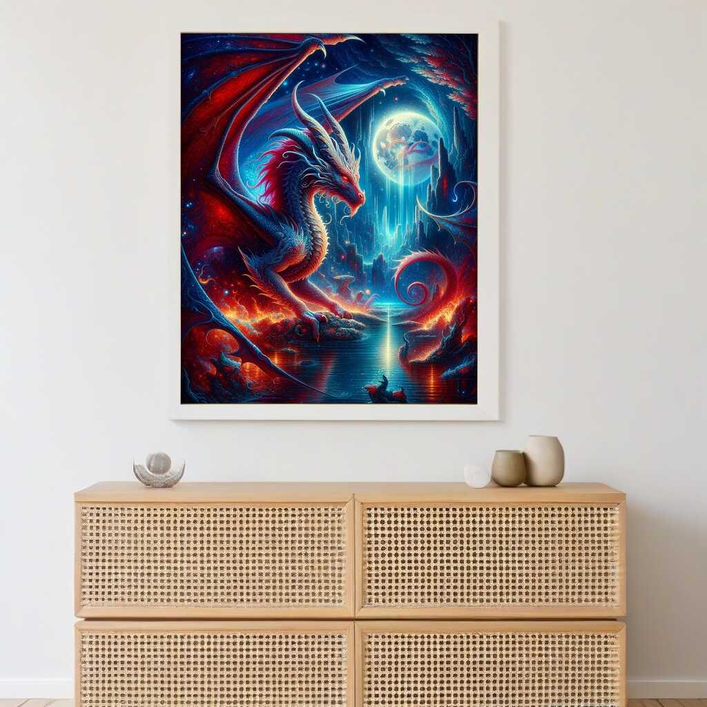 Fantasy Dragon — Diamond Painting Kit, product view 2