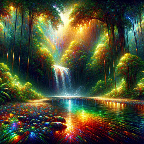 Waterfall in the Jungle — Diamond Painting Kit design