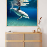 Dolphin swimming — Diamond Painting Kit, product view 3