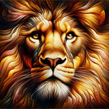 Lion portrait — Diamond Painting Kit design