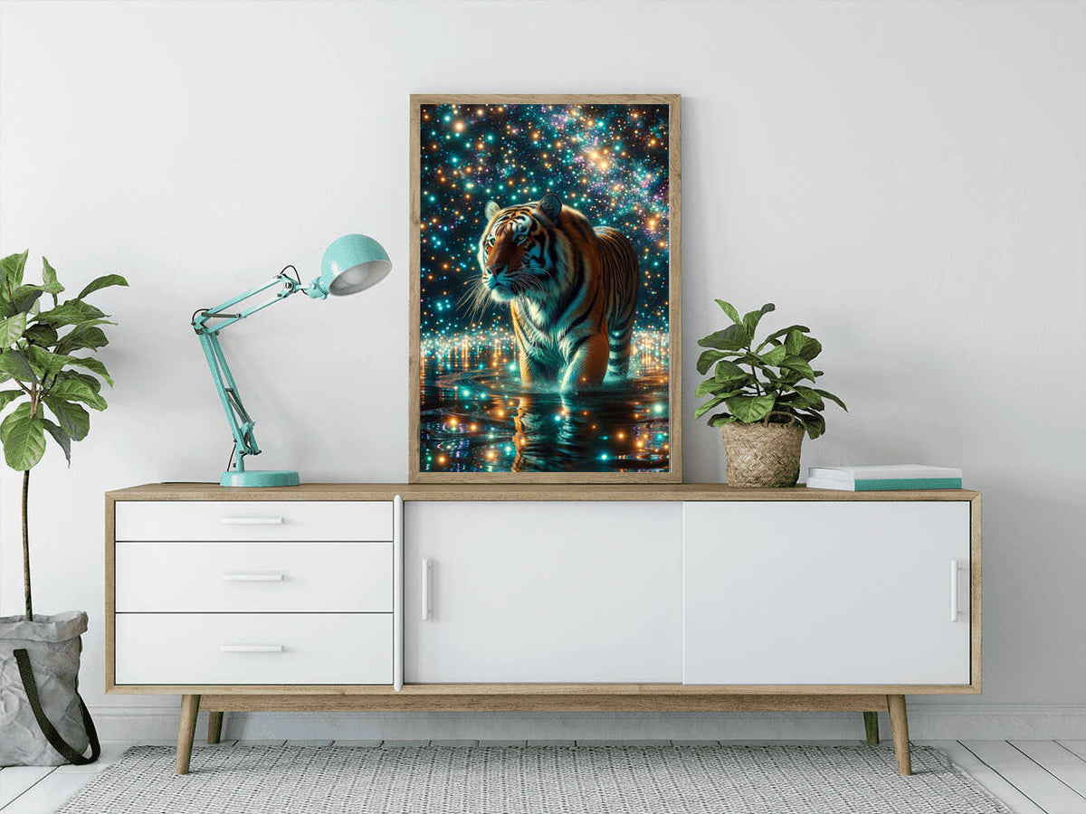 Star trails of the tiger (DP-7250) — Diamond Painting Kit, product view 2