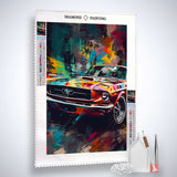 Colorful Car — AB Diamond Painting Kit, product view 2