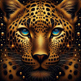 Leopard with blue eyes — Diamond Painting Kit design