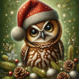 Christmas Owl — Diamond Painting Kit design