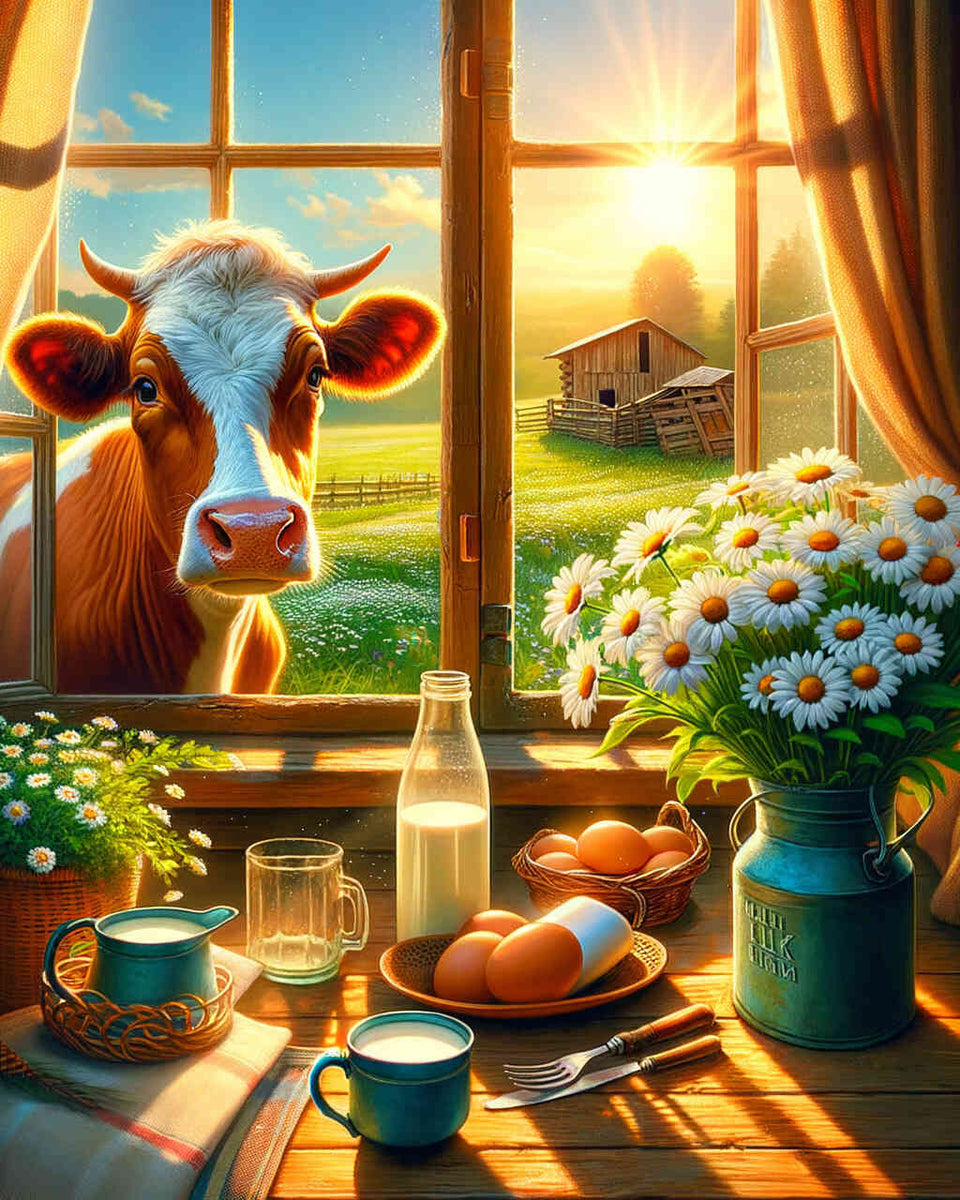 Good morning cow — Diamond Painting Kit design