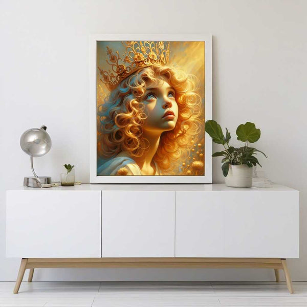 Girl with tiara — Diamond Painting Kit, product view 2
