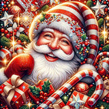 Santa Claus with striped hat — Diamond Painting Kit design