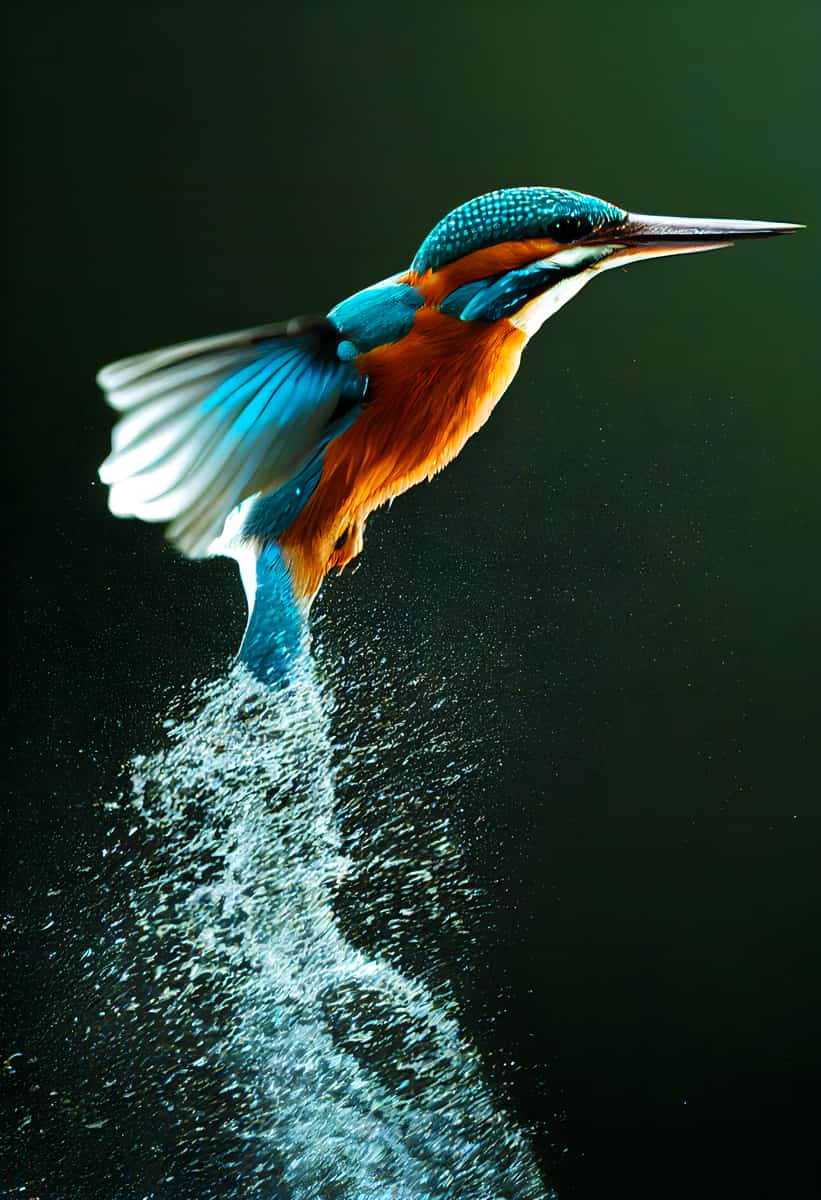Kingfisher out of the water — Diamond Painting Kit design