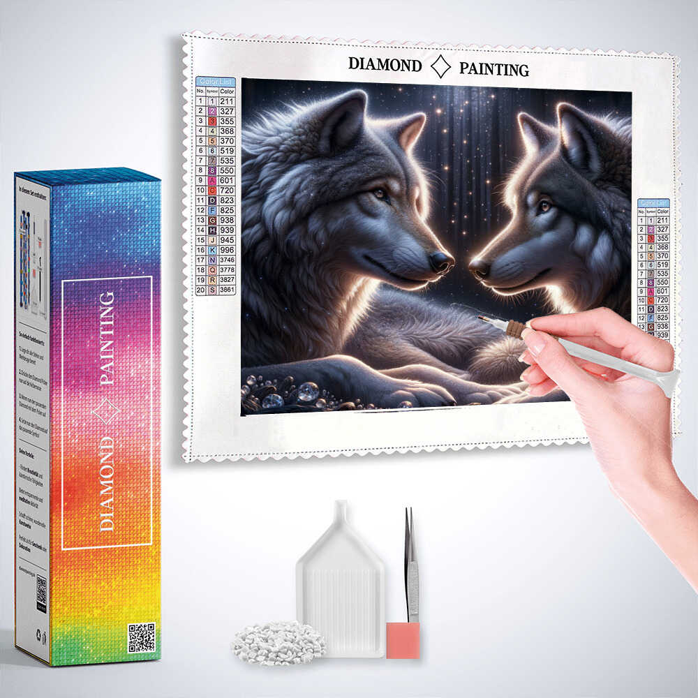 Wolf Friendship — Diamond Painting Kit, product view 3