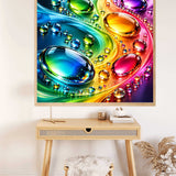 Colorful raindrops — AB Diamond Painting Kit, product view 2