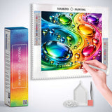 Colorful raindrops — AB Diamond Painting Kit, product view 3