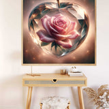 Glass apple pink rose — Diamond Painting Kit, product view 2