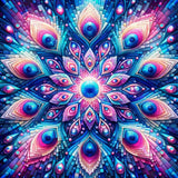 Mosaic Peacock Eyes — Diamond Painting Kit design