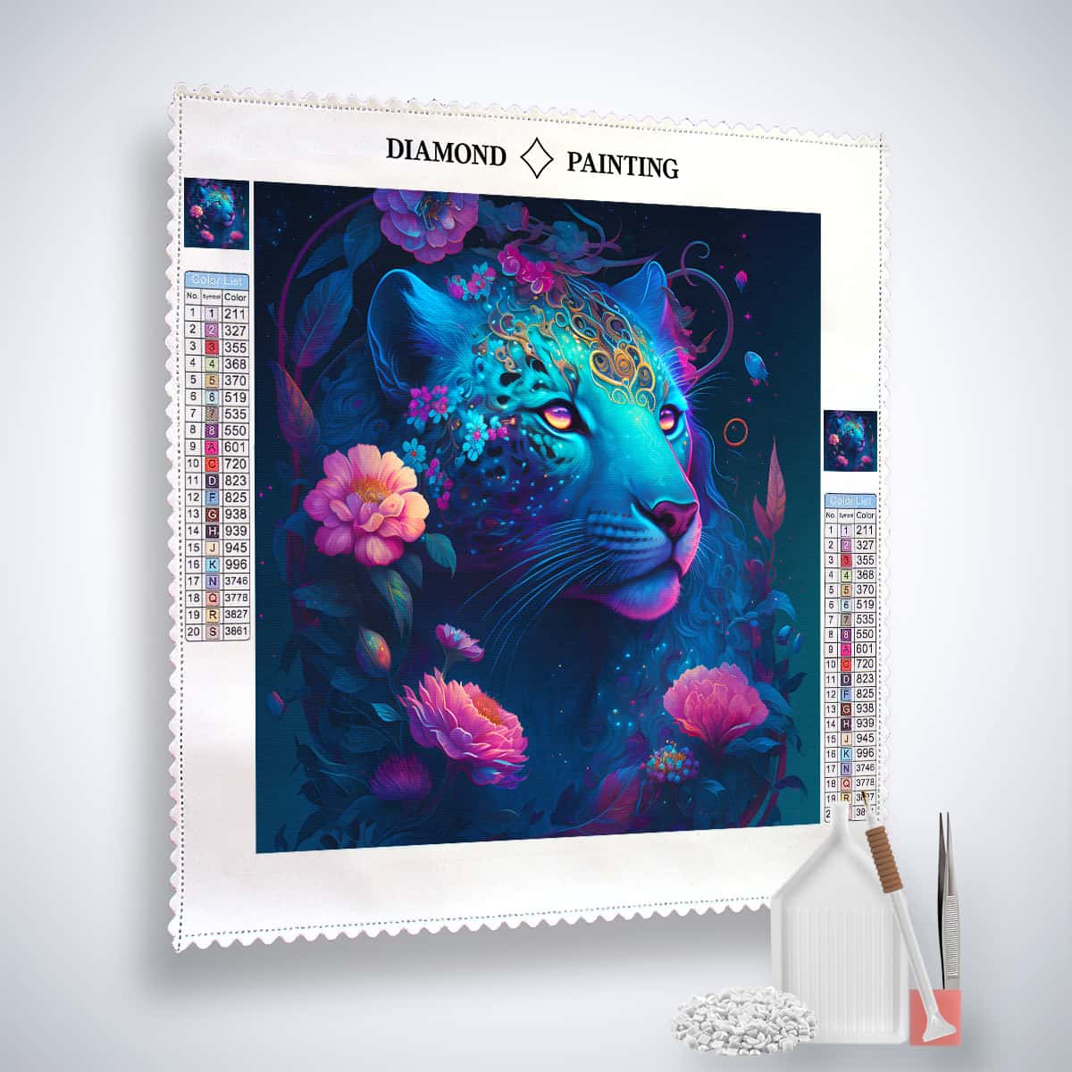 Mystic cat of prey — AB Diamond Painting Kit, product view 2