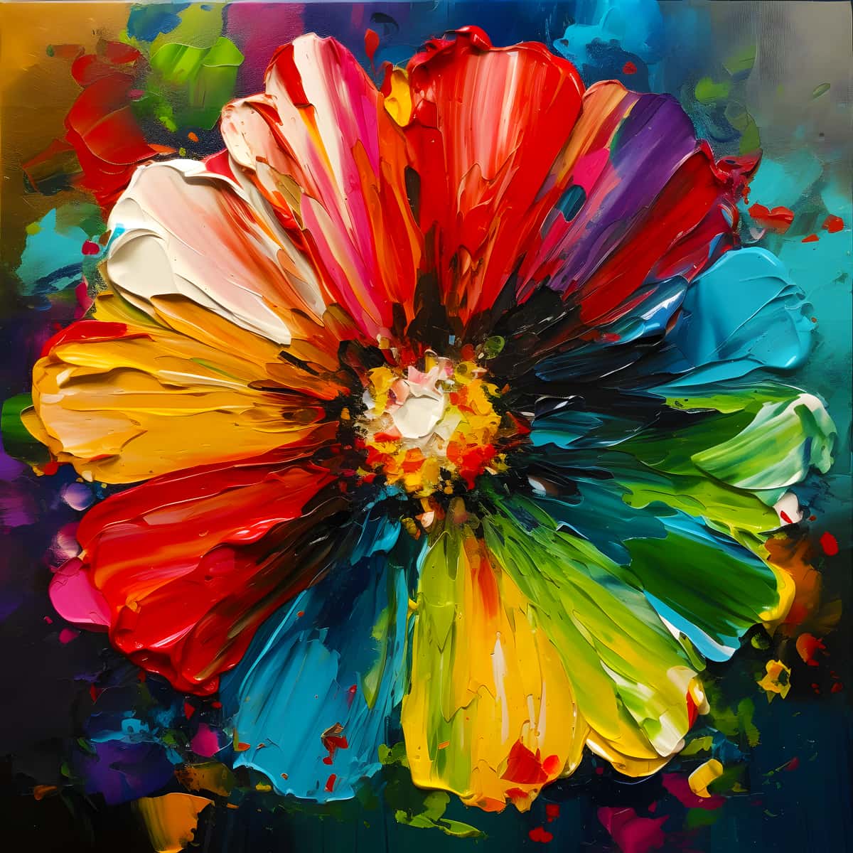 Colorful Blossom — AB Diamond Painting Kit design