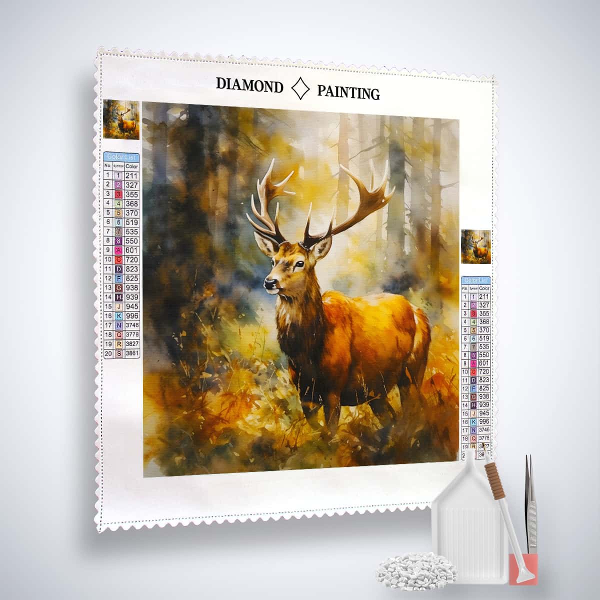 Magnificent deer in the forest — Diamond Painting Kit, product view 2