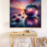 Glass apple water lilies in the sea — Diamond Painting Kit, product view 2