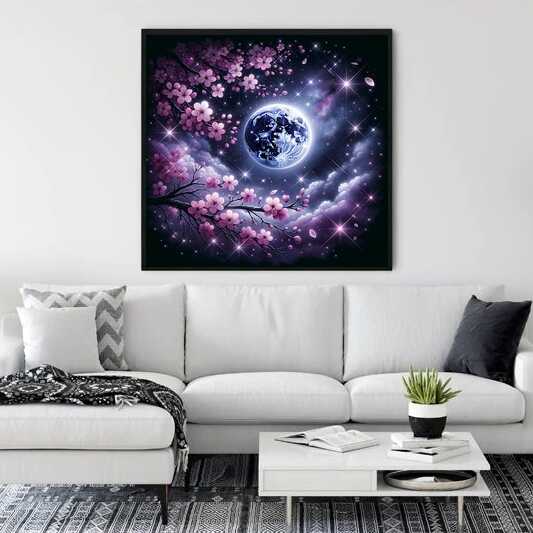Purple Full Moon — Diamond Painting Kit, product view 2