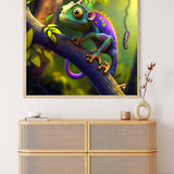 Green Chameleon — Diamond Painting Kit, product view 3