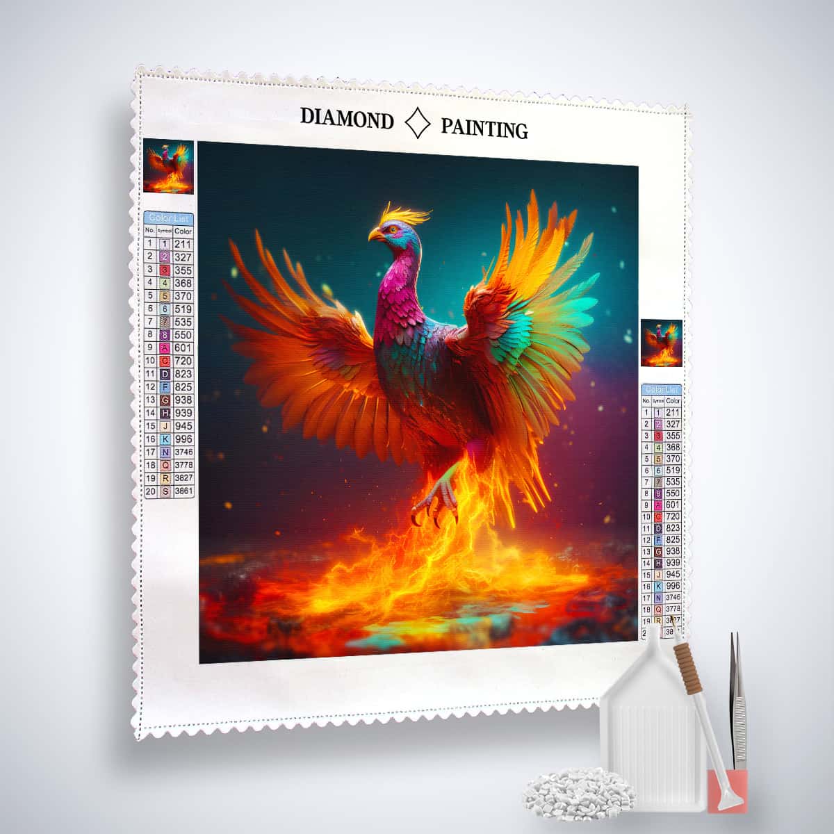Enchanting Phoenix — AB Diamond Painting Kit, product view 2