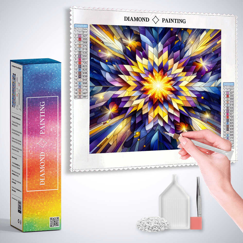 Flower Mosaic — Diamond Painting Kit, product view 3