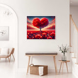 The Red Heart Tree — Diamond Painting Kit, product view 2