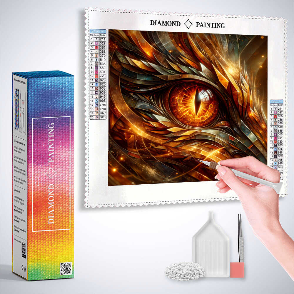 Eye of the dragon — Diamond Painting Kit, product view 3