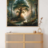 Morning light in an enchanted forest — Diamond Painting Kit, product view 2