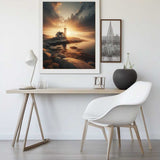 Lighthouse with house — Diamond Painting Kit, product view 2