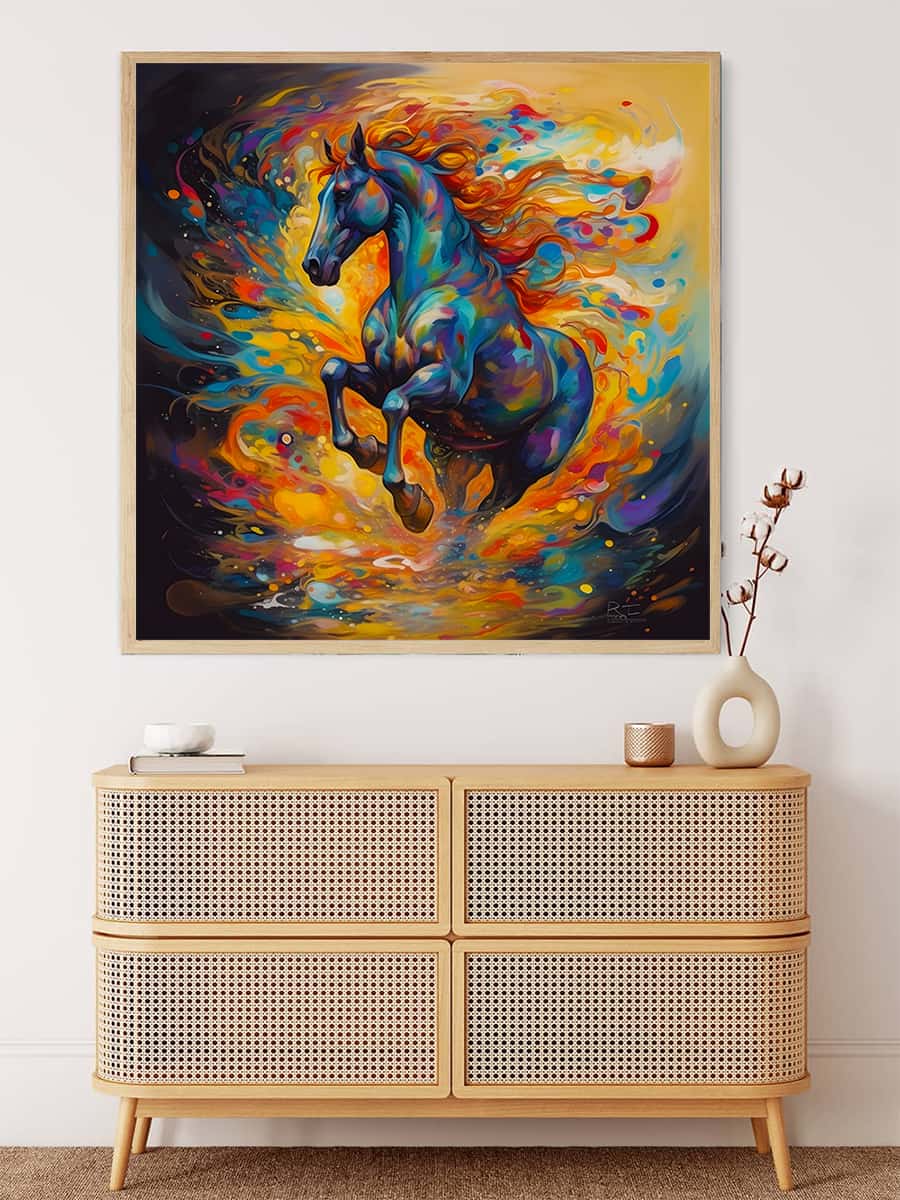 Galloping Horse (DP-2938) — Diamond Painting Kit, product view 3