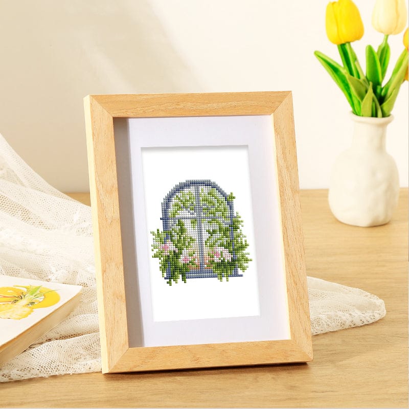 Floral Windows, Set of 12 — Mini Diamond Painting Set, product view 5