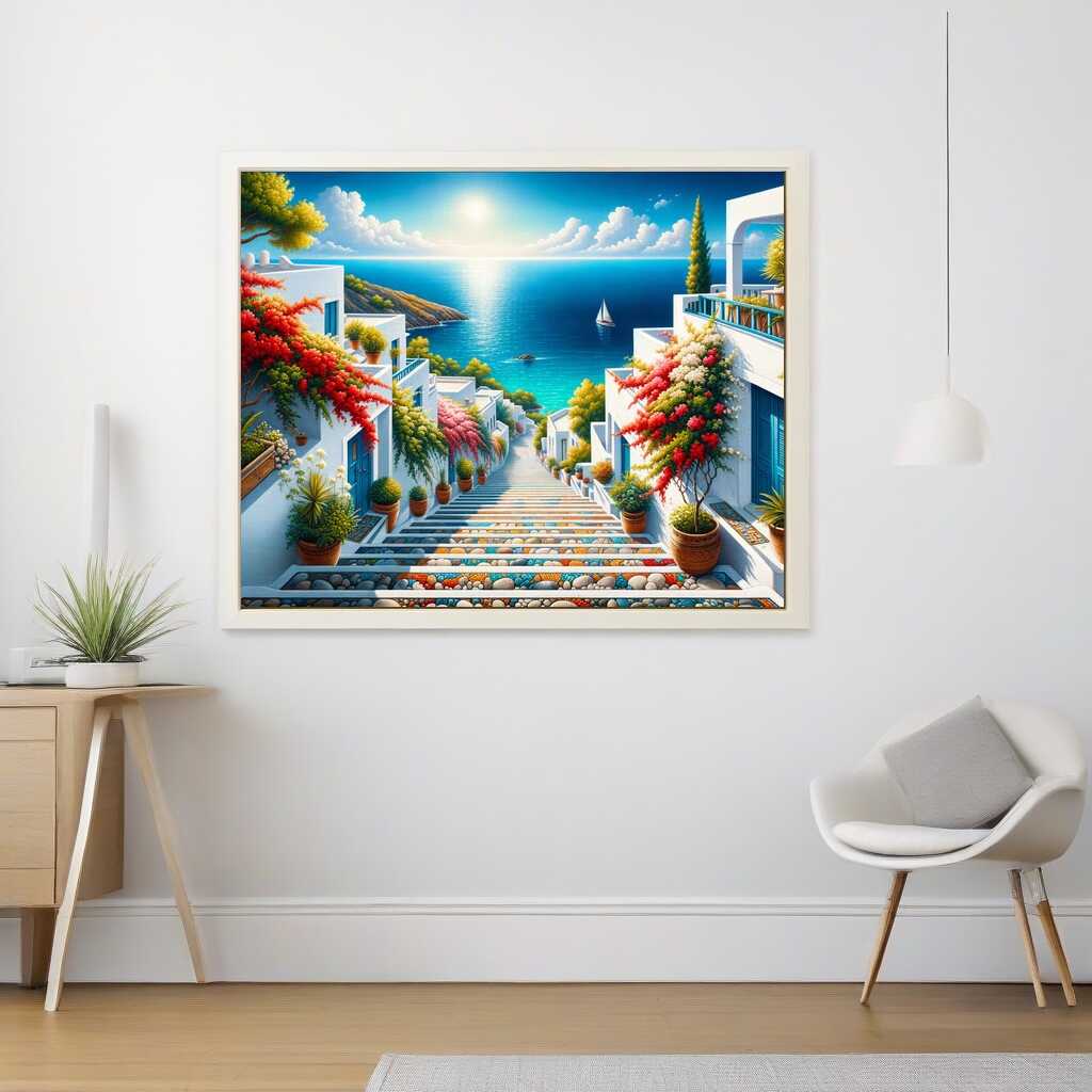 The Greek Stairway — Diamond Painting Kit, product view 2