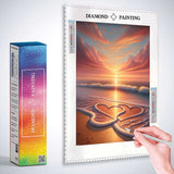 Two hearts on the beach — Diamond Painting Kit, product view 3