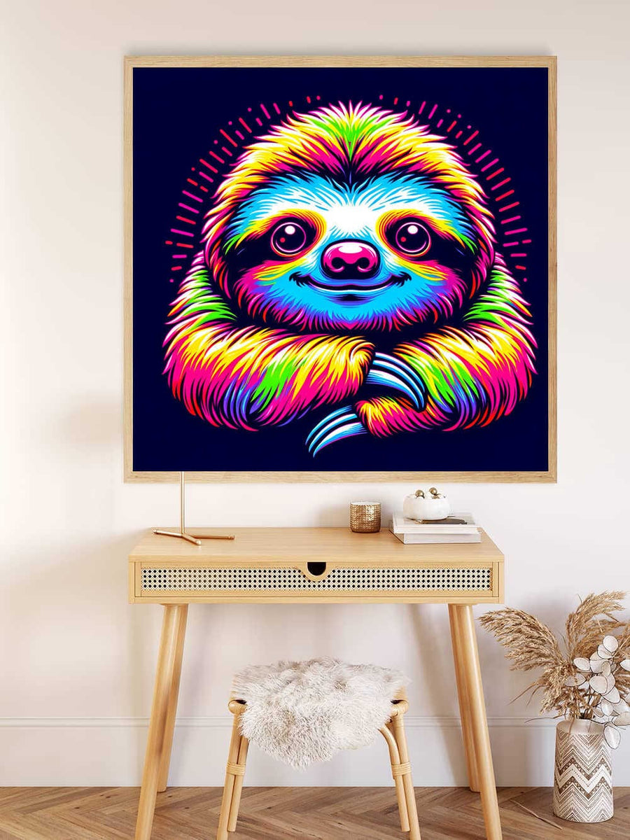 The Colorful Sloth — Diamond Painting Kit, product view 2
