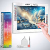 The Snow-Covered Village — Diamond Painting Kit, product view 3