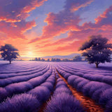 Lavender Dreams on the Horizon — Diamond Painting Kit design