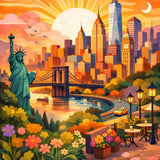 Sunrise over Manhattan — Diamond Painting Kit design